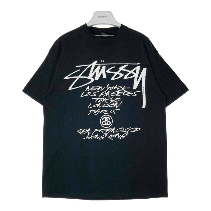 STUSSY ステューシー FUTURA WORLD TOUR フューチュラ ワールドツアー Tシャツ ブラック sizeL 瑞穂店