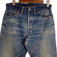 60's LEVI'S リーバイス 501 BIG E テーパードデニムパンツ インディゴ 両面タブ Size 実寸 33×28 福生店