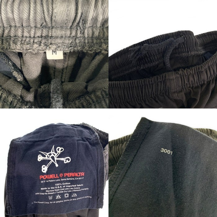 90's POWELL PERALTA パウエルペラルタ コットン テーパードパンツ ブラック USA製 刺繡 Size M 福生店