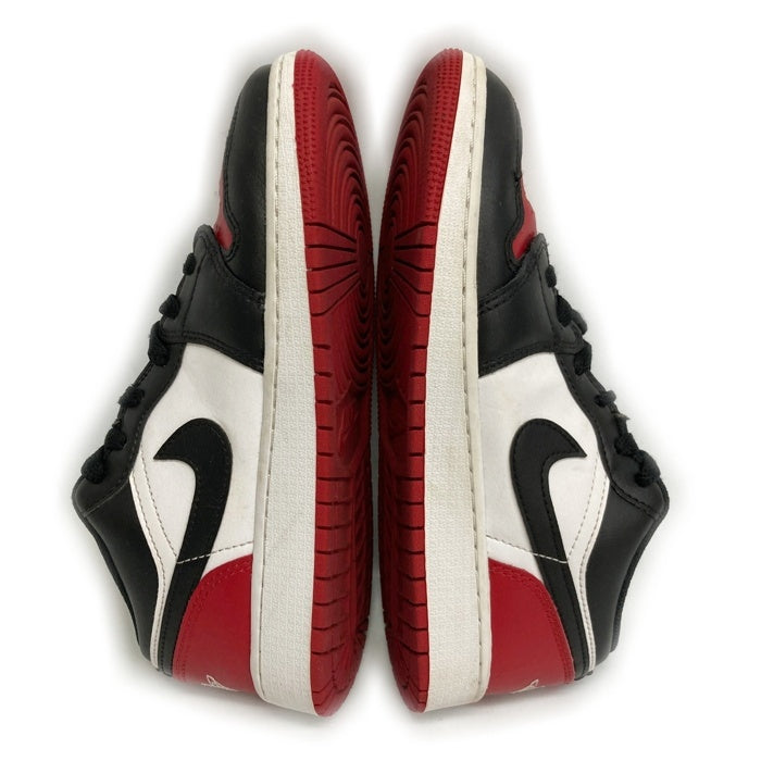 NIKE ナイキ 553560-161 GS Air Jordan 1 Low Bred Toe スニーカー ブラックxレッド size23.5cm 瑞穂店