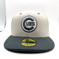 New Era ニューエラ Chicago Cubs シカゴカブス 59FIFTY ベースボールキャップ THE CAPS ベージュ チャコール Size 7 1/4 (57.7cm) 福生店