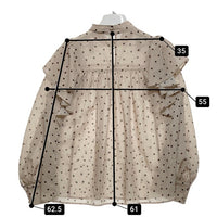 rienda リエンダ フリルショルダードットブラウス ベージュ sizeF 瑞穂店