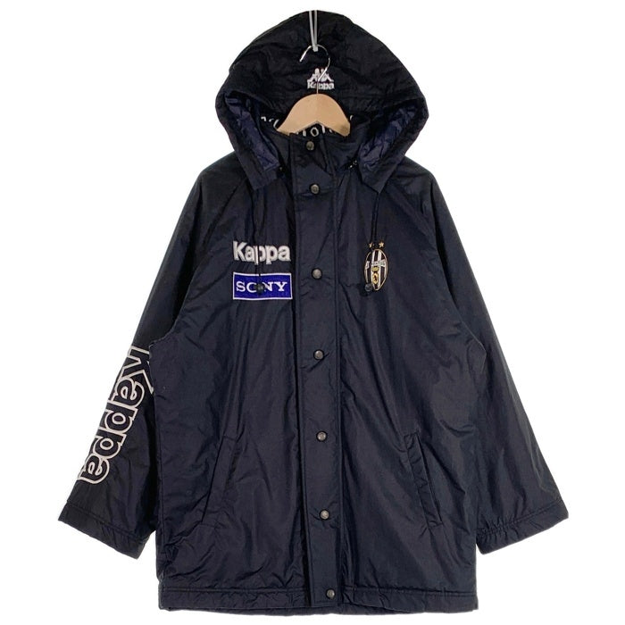 Kappa カッパ Juventus ユベントス ナイロン ベンチコート 中綿ジャケット ブラック Size M 福生店