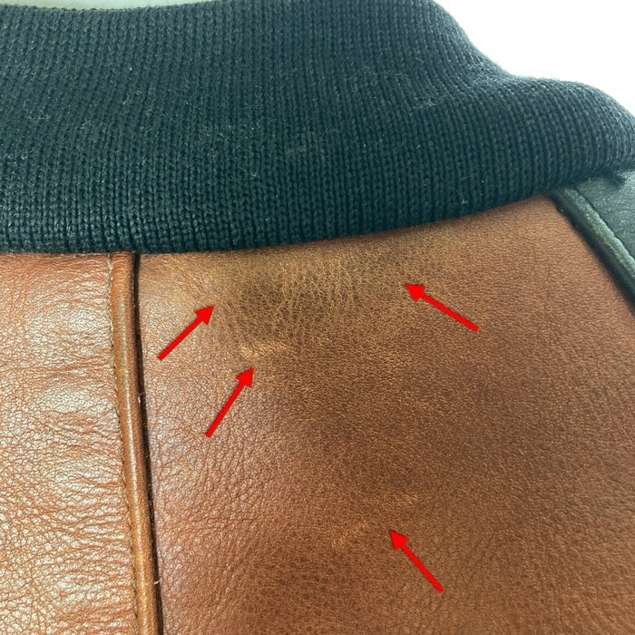 VANSON バンソン TJV USA製 レザー チームジャケット ブラウンxブラック size42 瑞穂店