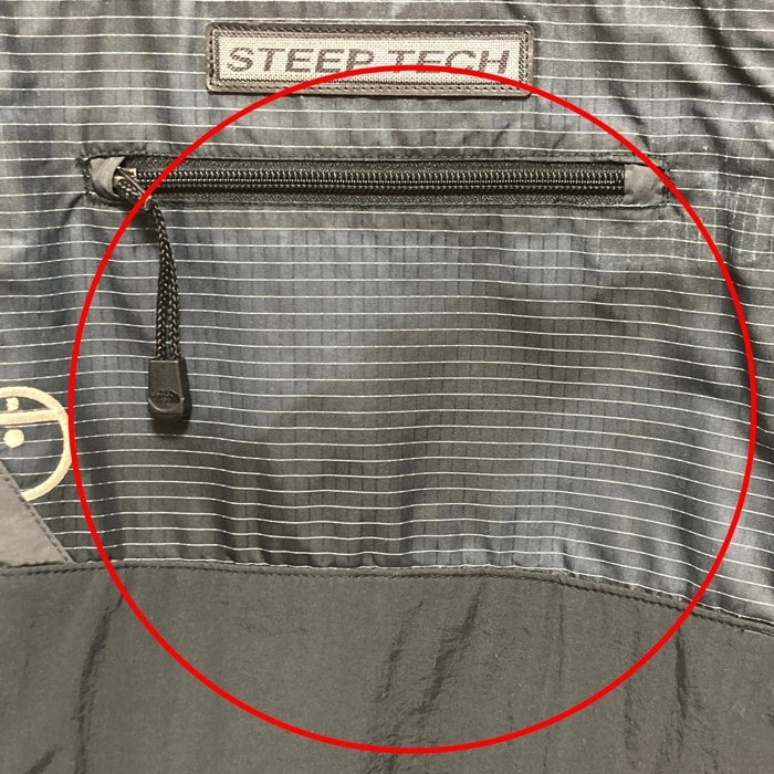 THE NORTH FACE ノースフェイス STEEP TECH Hooded Jacket スティープテック スウェット切替 ジップアップジャケット ブラック グレー Size XXL 瑞穂店