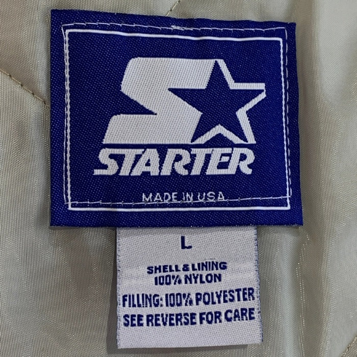 90's STARTER スターター ロサンゼルス・ドジャース NOMO 野茂英雄 ナイロン スタジャン 中綿 ブルー USA製 Size L 福生店