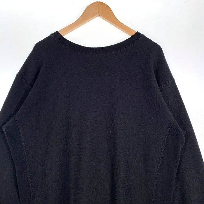 Champion チャンピオン REVERSE WEAVE リバースウィーブ クルーネックスウェットトレーナー ブラック 青単色復刻 C3-W011 Size XXL 福生店