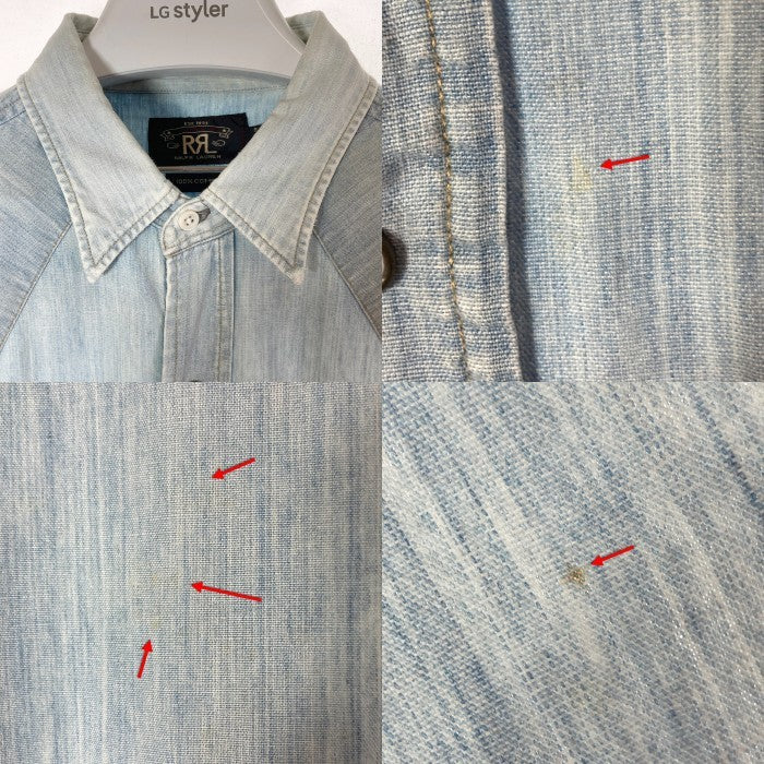 RRL ダブルアールエル デニムウェスタンシャツ ライトブルー sizeL 瑞穂店