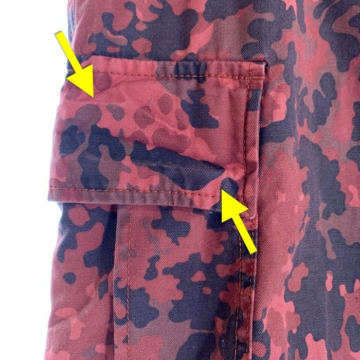 DIESEL ディーゼル P-ATLAN-PAT カーゴパンツ ストレート 迷彩 レッド カモ A03682 Size 32 福生店