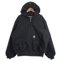 Carhartt カーハート Duck Active Jacket ダック アクティブジャケット ジップアップパーカー ブラック J131-BLK USA製 Size XL-R 福生店