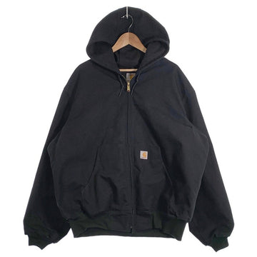 Carhartt カーハート Duck Active Jacket ダック アクティブジャケット ジップアップパーカー ブラック J131-BLK USA製 Size XL-R 福生店
