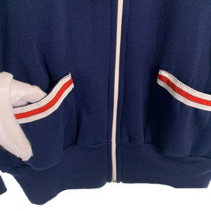 70's Scrambler by Triton スクランブラー ジップアップフーディー パーカー トリコロール ネイビー ポーランド製 Size L 福生店