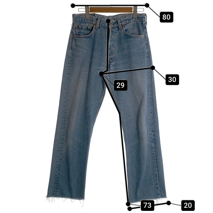 90's Levis リーバイス 501 ボタン裏524 サークルR blank tab ブランクタブ カットオフ デニムパンツ ライトブルー 501-0118 USA製 Size W31 L34 福生店