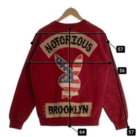 NOTORIOUS BROOKLYN ノトーリアス ブルックリン クルーネック スウェット タイダイ バーガンディー Size M 福生店