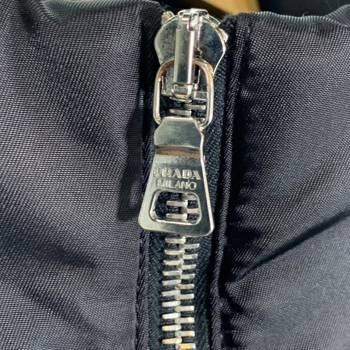 PRADA SPORT プラダスポーツ Leather Yoke Down Jacket レザー ダウンジャケット ブラック SGH163 Size 48 福生店