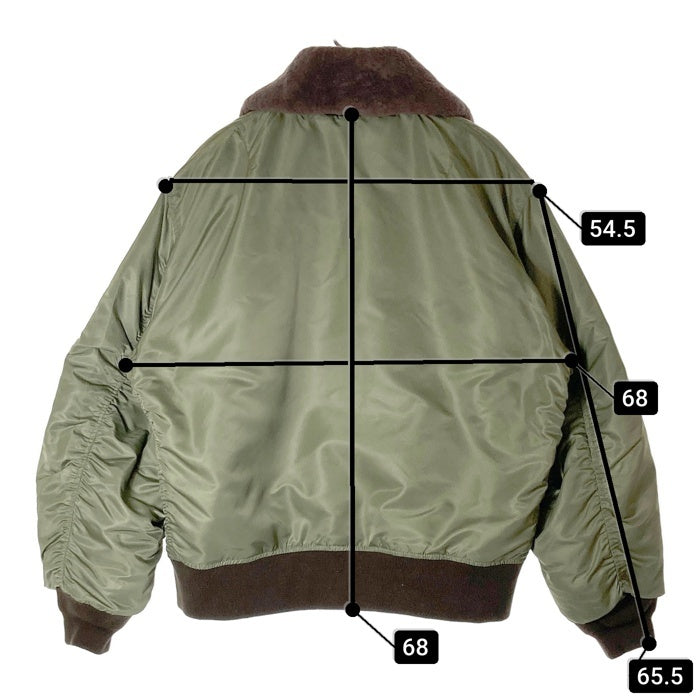 WAIPER ワイパー B-15B フライトジャケット ムートンファー カーキ size46 瑞穂店