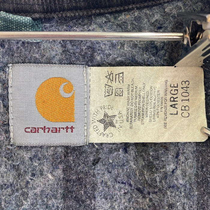 CARHARTT カーハート CB1043 デトロイトジャケット ダック地 裏地ブランケット USA製 星タグ グリーン sizeL 瑞穂店
