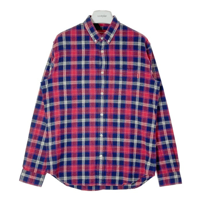 Supreme シュプリーム Tartan Flannel Shirt レッド×ネイビー sizeM 瑞穂店