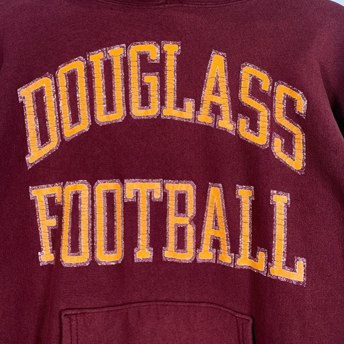 80's Champion チャンピオン REVERSE WEAVE リバースウィーブ DOUGLASS FOOTBALL スウェットパーカー ボルドー Size L 福生店