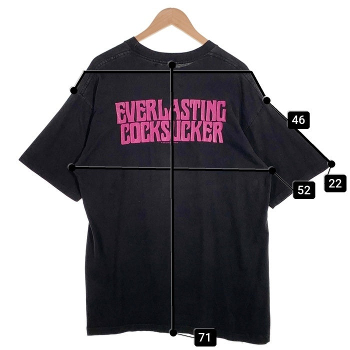 90's Winterland ウィンターランド MARILYN MANSON マリリンマンソン ラメプリント コピーライト1995 EVERLASTING COCKSUCKER 半袖 Tシャツ ブラック Size XL相当 福生店