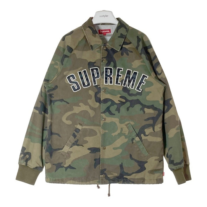 Supreme シュプリーム 15FW Twill coaches jacket アーチロゴ カモフラージュ カーキ sizeL 瑞穂店