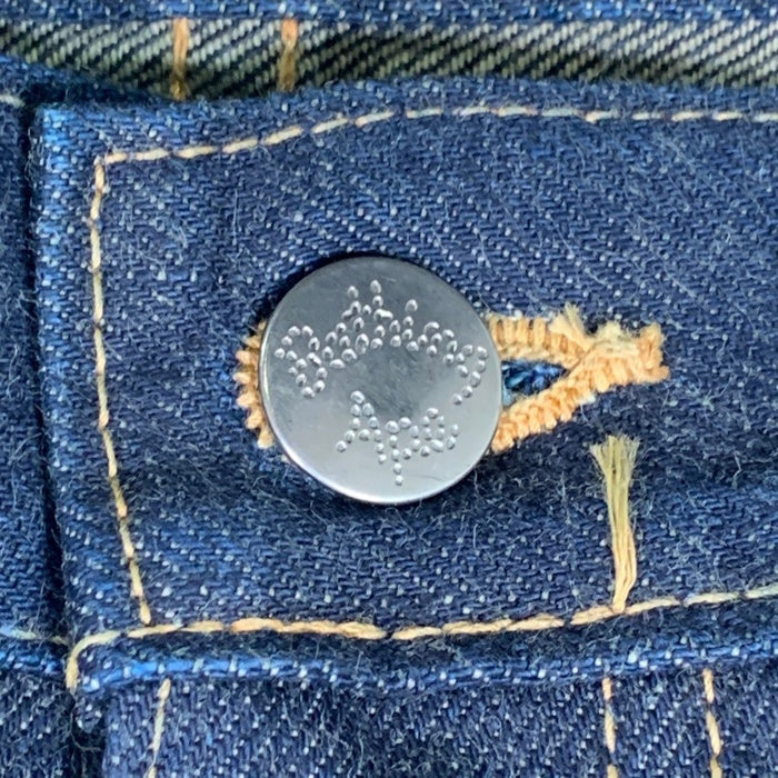 A BATHING APE アベイシングエイプ ベイプスタカモプリント テーパードデニムパンツ ジーンズ インディゴ Size XL 福生店