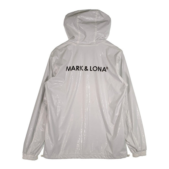 MARK&LONA マークアンドロナ 22FW Maze Multiple Hood Jacket ポリエステル フーデッドジャケット ホワイト ロゴプリント 薄手 MLM-2C-AD01 Size 48 福生店