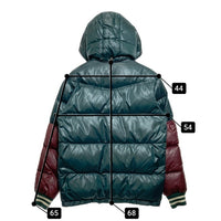 LEVI'S リーバイス フード付き バイカラー ダウンジャケット ダークグリーン×ボルドー sizeM 瑞穂店