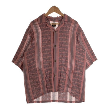 Needles ニードルズ CABANA SHIRT コットン オープンカラーシャツ 半袖 ピンク MR242 Size L 福生店