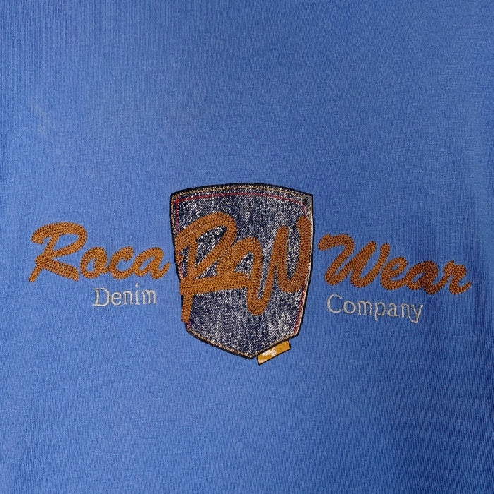 ROCA WEAR ロカウェア ロゴ刺繡 クルーネックTシャツ ライトブルー Size XXL 福生店