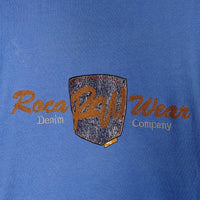 ROCA WEAR ロカウェア ロゴ刺繡 クルーネックTシャツ ライトブルー Size XXL 福生店