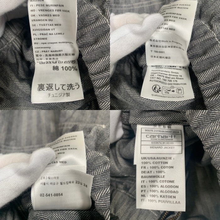 Carhartt WIP カーハートワークインプログレス 22SS MENARD JACKET メナードジャケット ヘリンボーン グレー I033574.91 Size XL 福生店