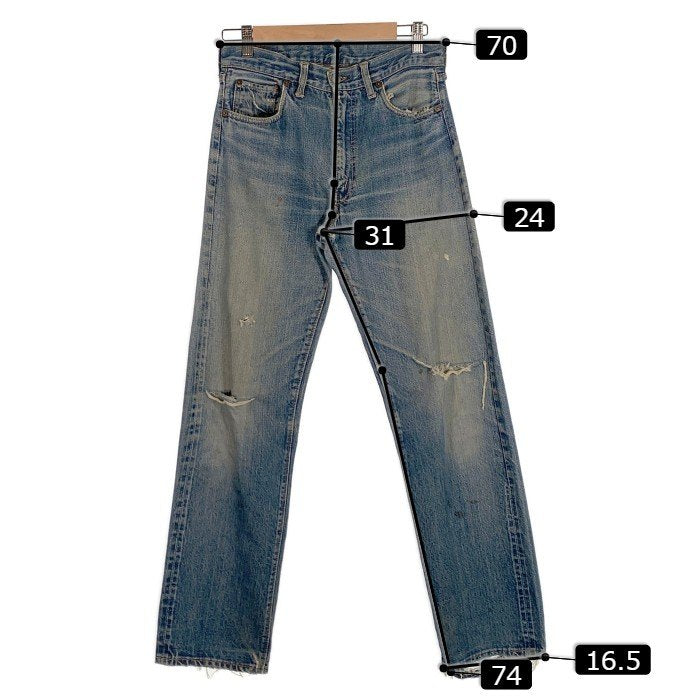 60-70's LEVI'S リーバイス 502 BIG E デニムパンツ インディゴ トップ裏16 スコービルジッパー Size w74cm 福生店