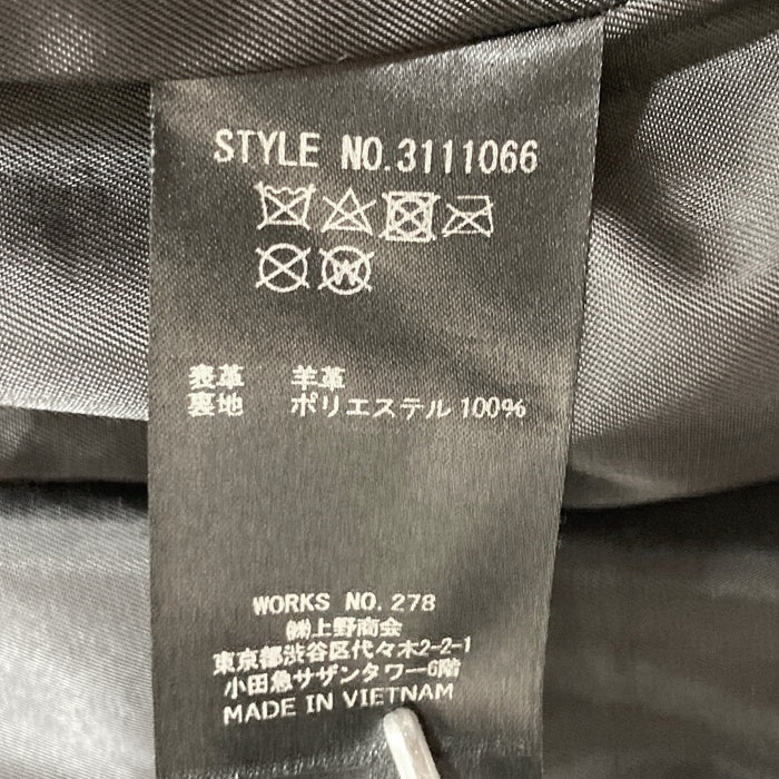 Schott ショット ラムレザー シングルライダースジャケット ブラック 3111066 Size L 瑞穂店