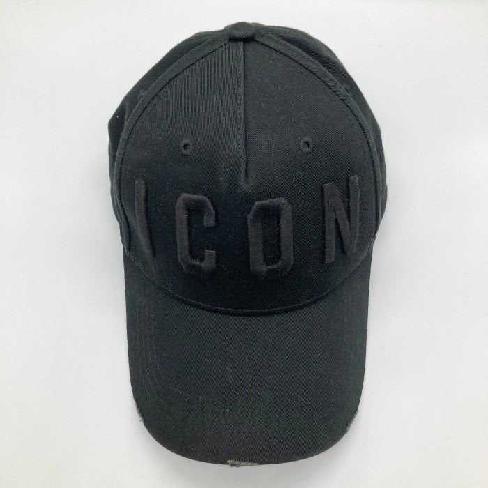 DSQUARED2 ディースクエアード ICON ダメージ加工 キャップ ブラック size- 瑞穂店