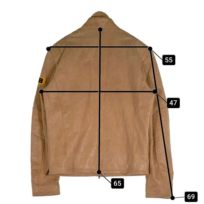 ICE BERG アイスバーグ スタンドカラーレザージャケット キャメル 121-52-11103 Size 52/36 福生店