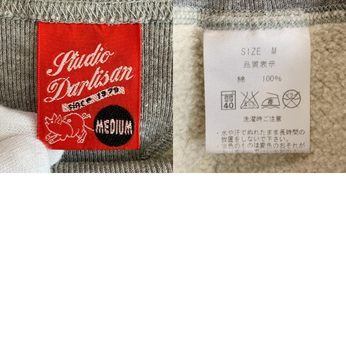 STUDIO D'ARTISAN ステュディオダルチザン 両V U.S.N プリント スウェットクルーネックトレーナー グレー Size M 福生店