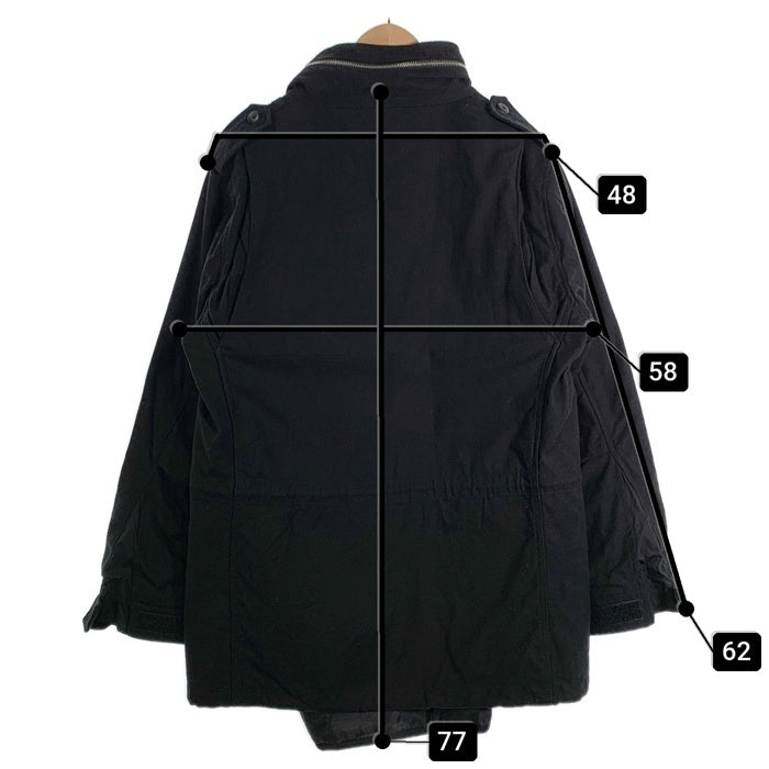 HOUSTON ヒューストン U.S.ARMY M-65 ミリタリージャケット ライナー付 ブラック 50815 Size M-R 福生店