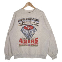 90's NFL 49ers フォーティナイナーズ SUPER BOWL CHAMPIONS クルーネックスウェットトレーナー グレー STARTER Size XL 福生店
