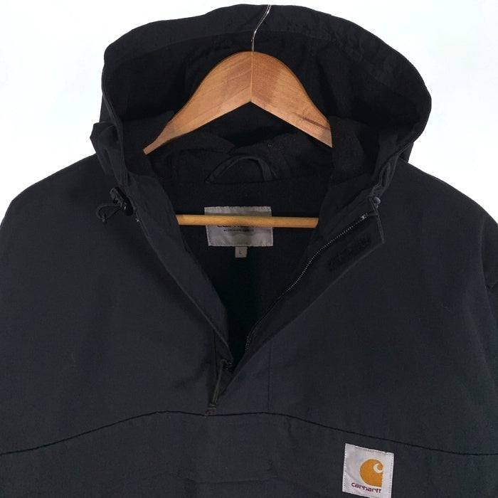Carhartt WIP カーハート ワークインプログレス NIMBUS PULLOVER ナイロン プルオーバージャケット アノラック 内フリース ブラック Size L 福生店
