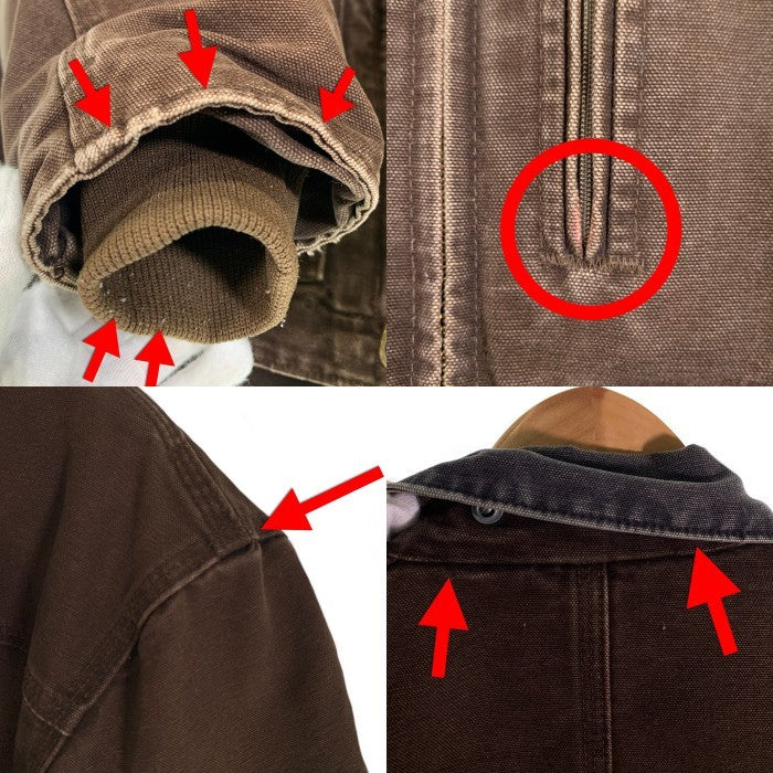 Carhartt カーハート Ridge Coat リッジコート ダックキャンバス ジップアップジャケット ダークブラウン メキシコ製 C61 DKB Size S-R 福生店