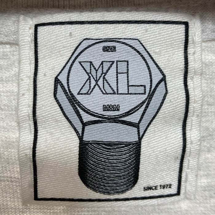 M&M エムアンドエム 刺繡 プリント ロングスリーブTシャツ アッシュグレー Size XL 瑞穂店