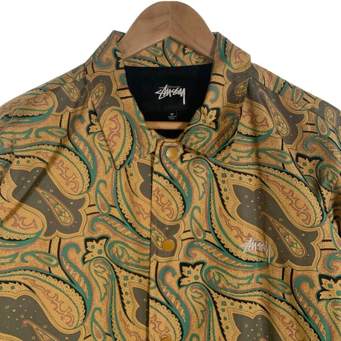 STUSSY ステューシー Paisley Coach Jacket ペイズリーコーチジャケット ライトオレンジ ポリエステル 115429 Size M 福生店