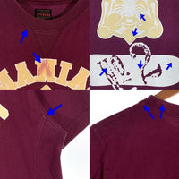 Evisu エヴィス 前V MANIAC プリントTシャツ パープル Size S 福生店