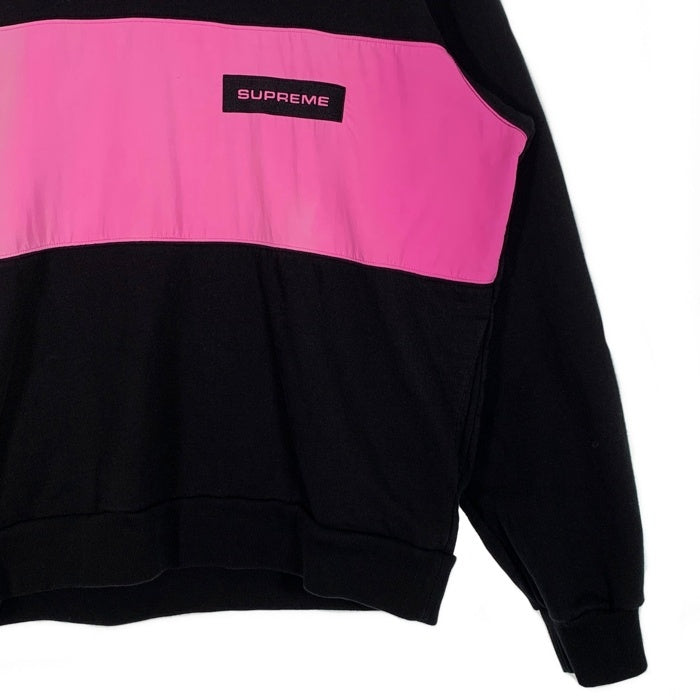SUPREME シュプリーム 17AW Polo Crewneck ポロクルーネック スウェットトレーナー ブラック ピンク Size L 福生店