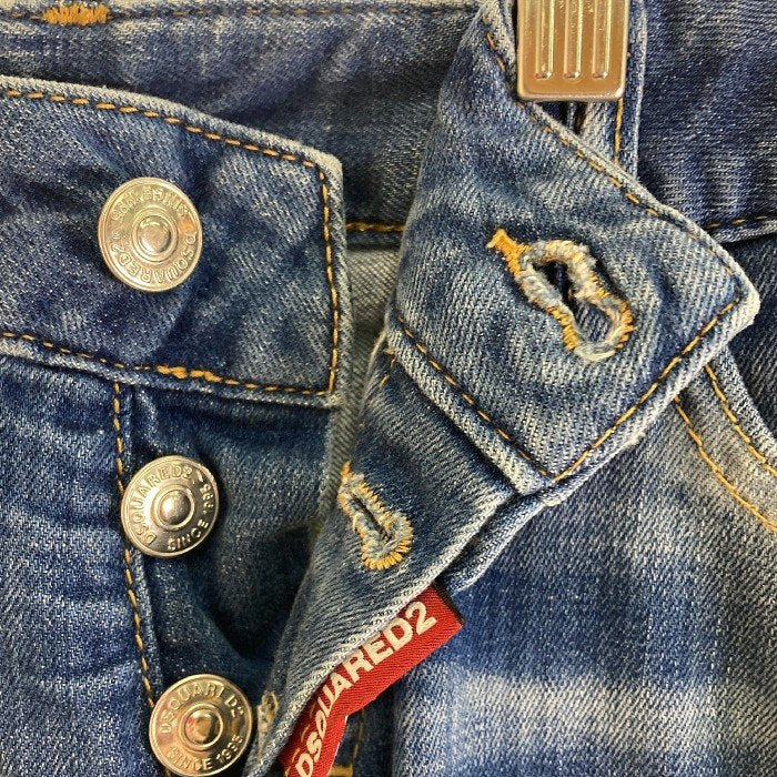 DSQUARED2 ディースクエアード S72LB0075-S30342 JENNIFER JEANS ダメージ加工ペイント デニムパンツ ジェニファー  インディゴ size36 瑞穂店