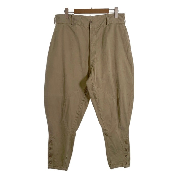 50's ブランド不明 ジョッパーズパンツ ボタンフライ カーキ コットン ツイル 1952 Size w88cm 福生店