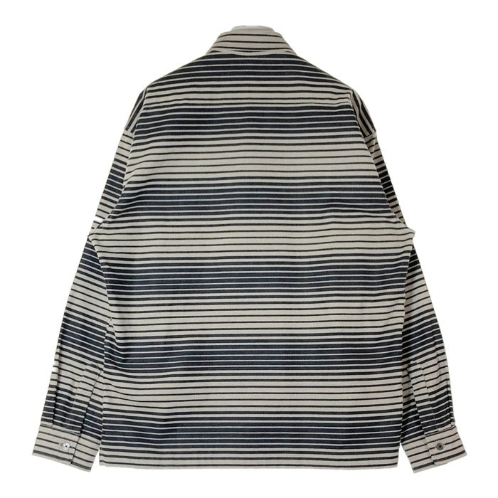 Schott ショット ボーダー コーデュロイ オープンカラーL/S シャツ ライトグレー×ブラック sizeXL 瑞穂店