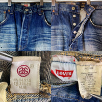 stussy ステューシー × Levi's リーバイス 501 stussy30周年 ダメージ加工 デニムパンツ インディゴ sizeW36 瑞穂店