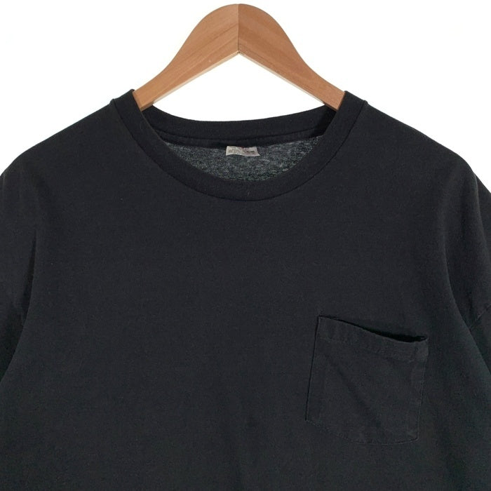 90's Hanes ヘインズ 半袖 ポケT ポケット Tシャツ ブラック USA製 Size XL (46-48) 福生店